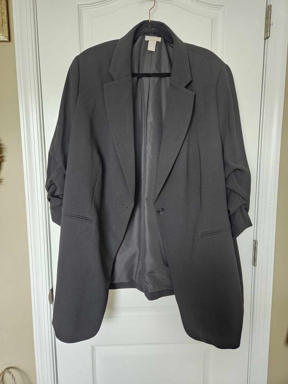 H&M Classic Oversized Black Women's Blazer Jacket